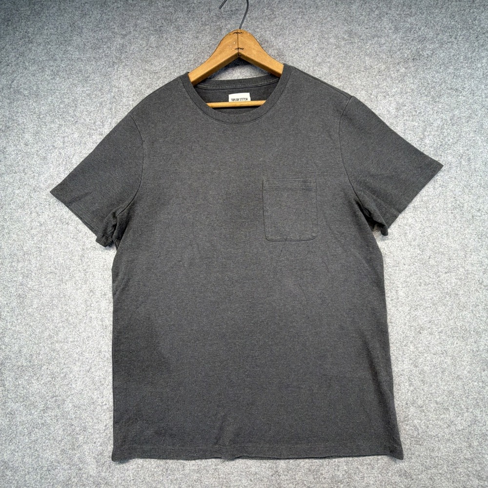 Taylor Stitch The Heavy Bag Pocket Tee Men Size 42/Large Heavyweight Gray